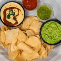 Boca Trio · Chips & salsa with queso & guac