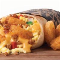 Scrambler Breakfast Burrito Combo · Shake up your morning with a Scrambler Burrito. Order a small medium or large Combo with a b...