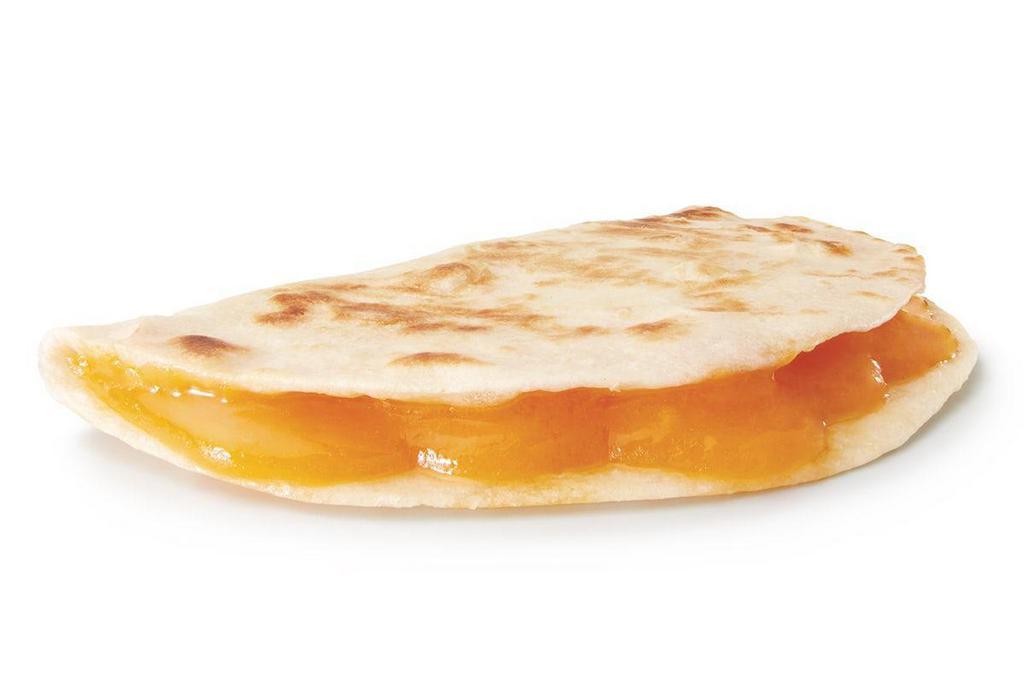 Cheesy Snack Quesadilla · Our Cheesy Snack Quesadilla is made with all-natural Cheddar cheese folded in a warm, soft flour tortilla and grilled to perfection.