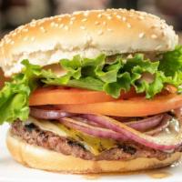 Ortega Cheeseburger · 1/3 lb. Ground Chuck Patty Mesquite-Fired on a Toasted Bun, w/ In-House made Chipotle Mayo, ...