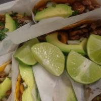 Taco Combo Plate · 3 tacos , comes with rice and beans