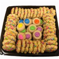 Cookie Platter - Butters & Iced Susans 50Ct · Hand crafted and made fresh each day, this party tray includes a 50 piece assortment of both...
