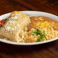 Burro Dinner · Served Enchilada Style