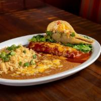Cheese Enchilada Andtaco Dinner · Add Chicken or Beef for an additional charge.