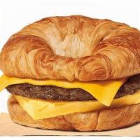 Sausage Egg & Cheese Croissan'Wich · Our grab-and-go Sausage, Egg & Cheese CROISSAN’WICH®is now made with 100% butter for a soft,...