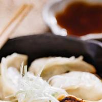Gyoza · Japanese chicken and pork dumpling.