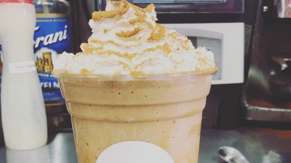 Churro Latte · House Espresso, Steamed MIlk, Cinnamon Brown Sugar + Caramel, Topped with Whipped Cream and Sprinkled with Cinnamon Sugar Crystals.
