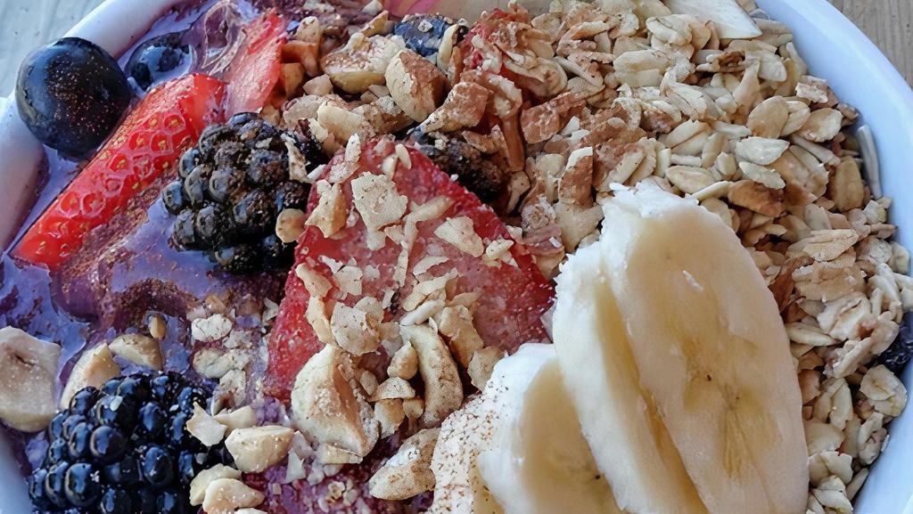 Make Your Own Bowl · Make your own Acai bowl with up to 6 toppings. Acai smoothie base made with Strawberries, bananas, and oat milk.