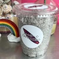 Chia Seed Pudding · Vegan oat milk chia seed pudding with your choice of one topping!