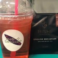 Tea Bags · Steaming hot tea..... English Breakfast or Blueberry Hibiscus 
(non-Caffeinated)