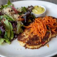 Dungeness Crab Cakes · Served with House Salad