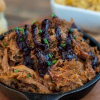 House Smoked Pulled Pork Plate · House Smoked Pulled Pork with our blackberry ancho sauce