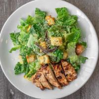 Chicken Caesar Salad · Grilled Chicken Breast, Romaine, House Made Caesar Dressing and Croutons, Parmesan