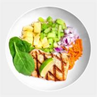 Teriyaki Bowl · Grilled Sustainable Salmon, Pineapple, Celery, Red Onions, Spinach, Carrots and ProteinHouse...