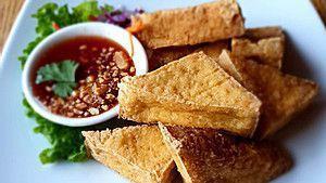 Tofu Tod (Fried Tofu) · Gluten-free. Street style Thai appetizer with fresh tofu flash fried and served with a sweet...