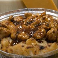 Kidz Samurai · Our Classic Mac and Cheese topped with Grilled Chicken, Teriyaki Sauce, and White Cheddar.