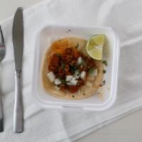 Street Corn Tacos · Are served in a soft corn tortilla filled with your choice of meat, topped only with cilantr...