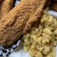 Catfish Dinner (2Pc) · 2 pc. Catfish filets and two sides of your choice