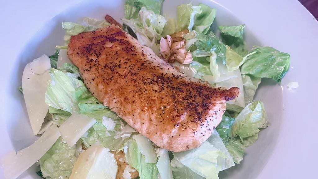 Caesar · Romaine lettuce, lemon Caesar dressing 
Add chicken or salmon for an additional charge.