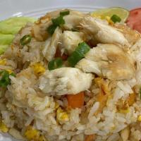 50 - Crab Fried Rice · Fried rice with crab meat, egg, green onion