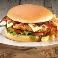 Bbq Chicken Bacon Swiss Sandwich · June's Favorites.