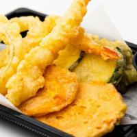 Mixed Tempura · Lightly battered shrimps and assorted vegetable tempura with tempura sauce