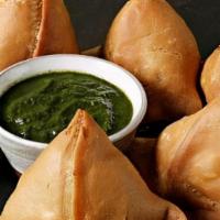 2Pc Punjabi Samosa · Two crisp pastry with mashed potatoes and peas, deep. (Gluten-Free)