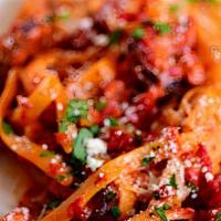 Chicken Fettuccine Arrabbiata  Meal Deal · 1 and a half pounds of our fettuccine arrabbiata with chicken  1 large ceaser salad  and che...