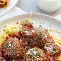 Spaghetti Arrabbiata With Meatballs  · 1 pound of our spaghetti with spicy arrabbiatta sauce and 3 meatballs
