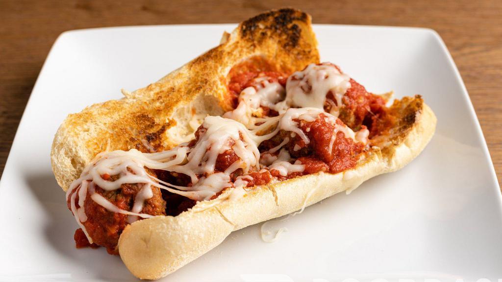 Meatball  Sub · our delicious meatballs and marinara sauce covered in cheese toasted