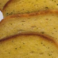 5 Slices Of Our Garlic Toast · our tasty garlic bread toasted