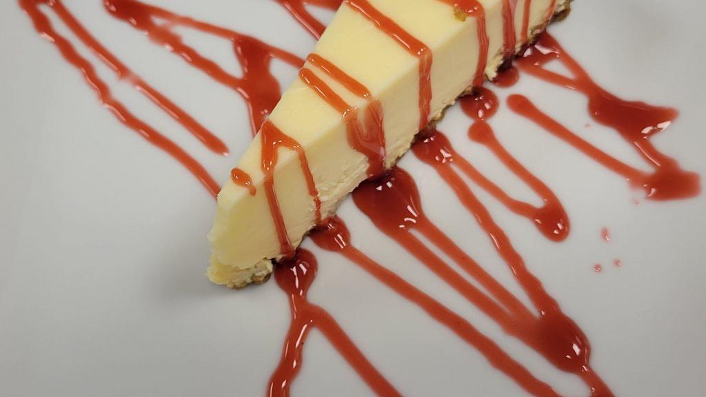 Strawberry Cheesecake · our cheese cake topped with strawberry topping