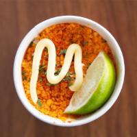 Cheddar Jalapeno Elote  · With mayonnaise, cojita cheese, paprika, and cheddar Jalapeno Cheetos.