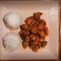 Sweet & Sour Chicken · Served with steamed rice.