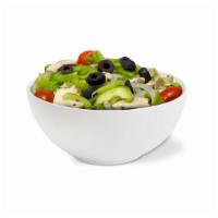 Garden Salad · TOMATOES, ONIONS, GREEN PEPPERS, MUSHROOMS & CHOICE OF DRESSING