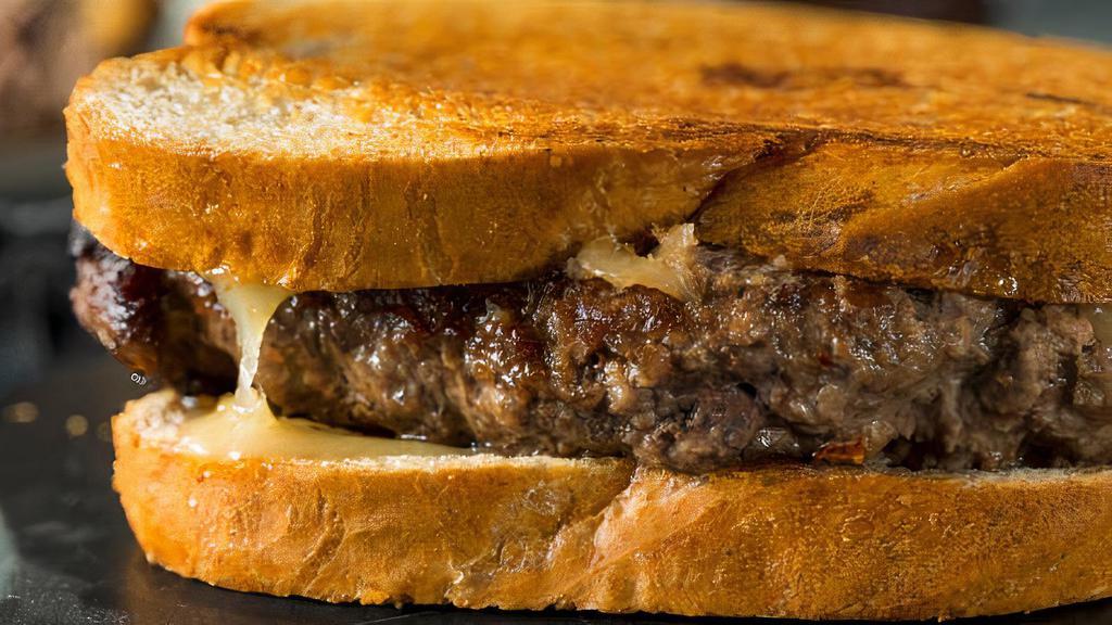 Patty Melt · Caramelized onion, chip aioli, swiss cheese melted on your choice of bread.