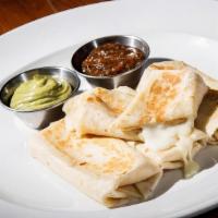 Authentic Quesadillas · Traditional Sonoran style quesadillas filled with Oaxaca cheese, folded and grilled. Served ...