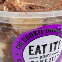Brookie - 18 Oz Jar · Brookie hand packed 18 oz dough!  Swirls of brownie batter and chocolate chip cookie dough!
