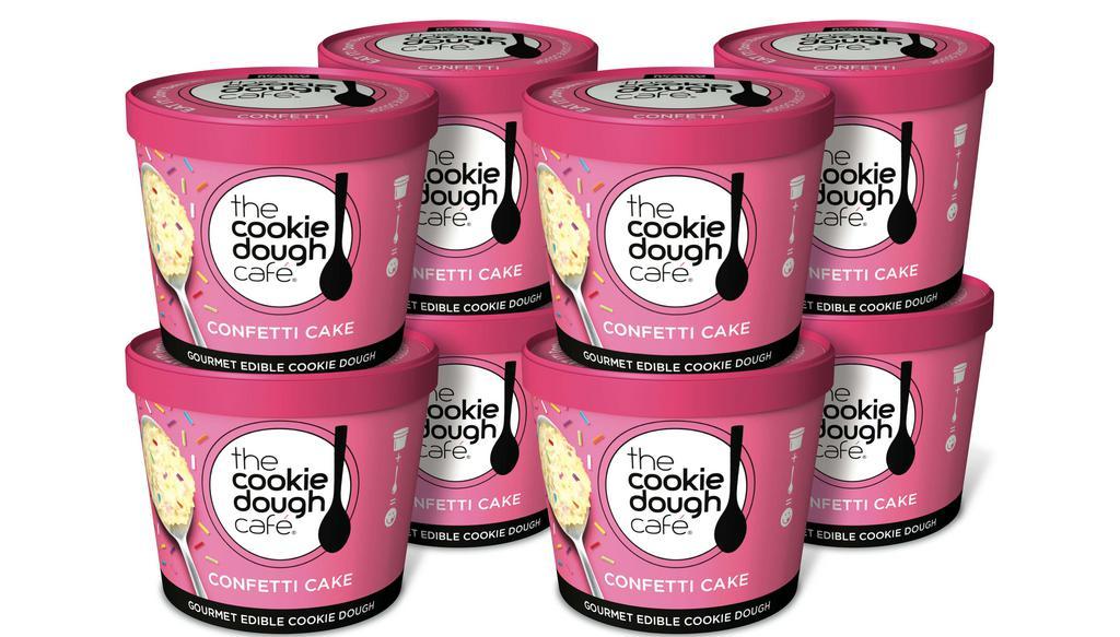 8 Mini 3.5 Oz Confetti Containers · 8 Mini Confetti 3.5 oz containers.  These cute confetti cookie dough containers have a spoon under the lid!  Perfect for parties.  No substitutions will be made.