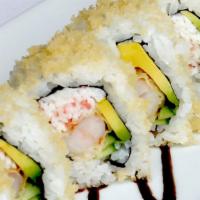 Crunch Roll · Lightly battered shrimp tempura, crab, and avocado.