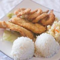 Fish & Shrimp Combo · A combination of White Fish Filet and Crispy Shrimps.