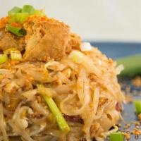 Lamy’S Spicy Pad Thai · Stir-Fried rice noodles with red onion, turnip, egg, bean sprouts, scallions, and ground pea...