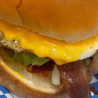Og Badd Burger Meal · OG BADD Burger comes with cheese, fried egg, and bacon with two 8 oz. sides. Tell us how you...