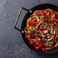 Ginger Beef Stir Fry · Stir fry with beef, ginger and your choice of tofu or mix vegetables.