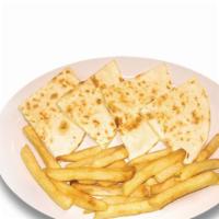 Kids' Quesadilla · Includes sixteen ounces favoritos® or twelve ounces fountain drink. No extra meat or substit...