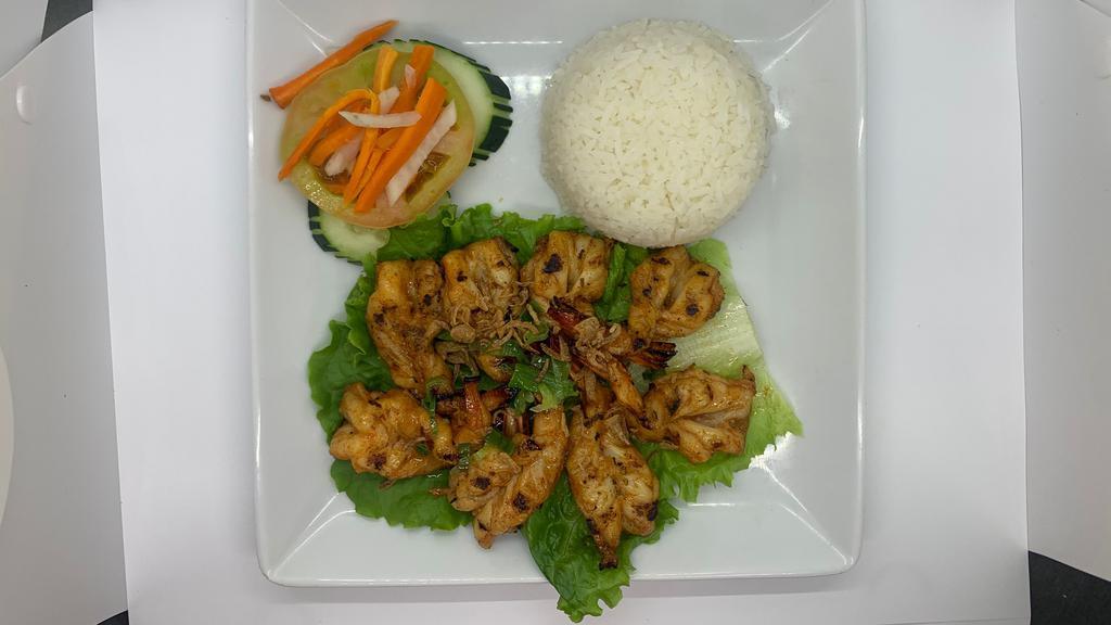 Com Tom Nuong - Shrimp Rice · Grilled shrimp plate.