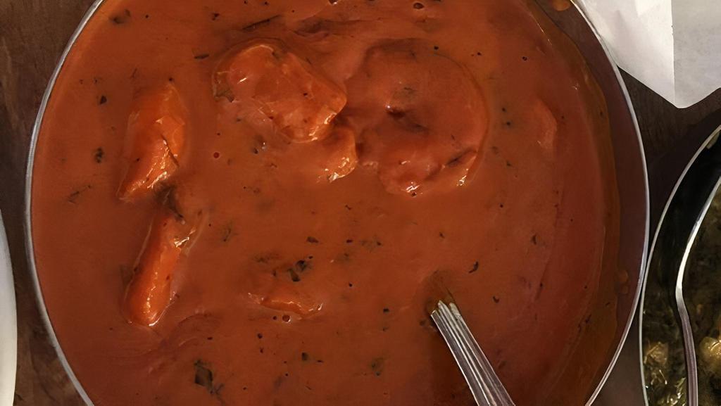 Shrimp Tikka Masala · Shrimp version of the popular north Indian dish which became the national dish of Britain as well. It's made of shrimps grilled in special tikka sauce and cooked in creamy masala sauce.