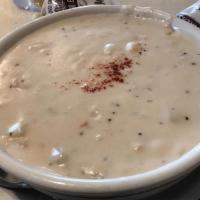 New England Clam Chowder · Hearty and tasty.