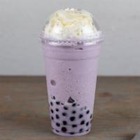 4- Taro Smoothie · Add boba, popping pearl or coconut jelly $1.00