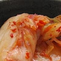 Kimchi · Our homemade Kimchi, jam packed with health benefits and a flavor punch!